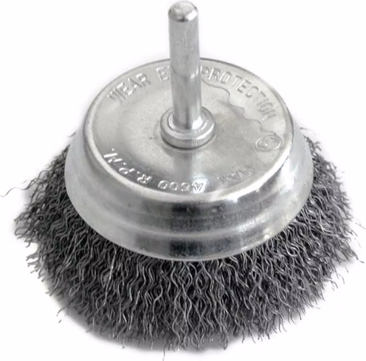 Spazzola Strend Pro CCB-509, 75 mm, a tazza, ondulata, con gambo, filo 0.3 mm