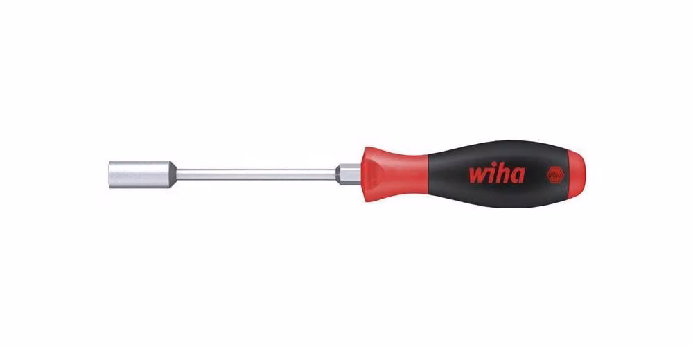Chiave a bussola Wiha esagonale SW 13 mm, lunghezza totale 246 mm, con lama tonda / foro interno, attacco esagonale, cromata opaca - 1098