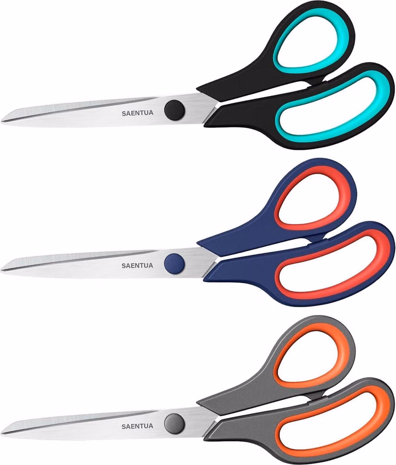 Set di forbici in acciaio inox 3 pezzi 21cm lame ultra-affilate ufficio scuola artigianato