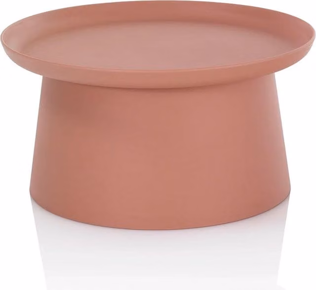 Tavolino rotondo TALIK-B rosso AQA DESIGN in plastica per soggiorno – 1