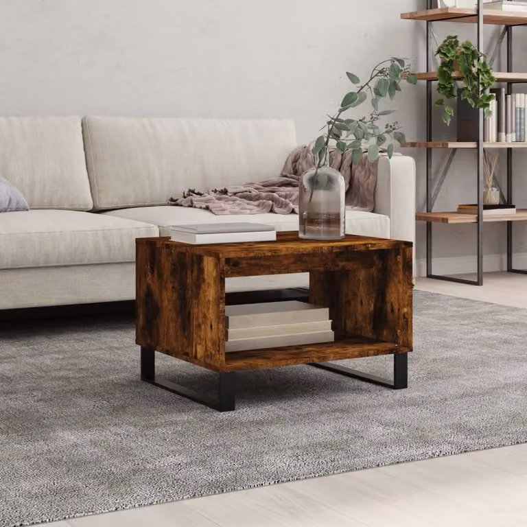 Maison Exclusive - Tavolino in rovere affumicato 60x50x40 cm Materiale ligneo