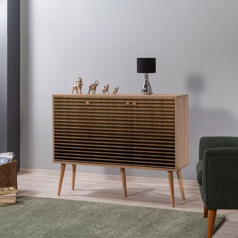 Skye Decor, MEGA- MEGASPH, Sonomo, cassettiera, 90x120x36 cm, 100% pannello di particelle rivestito di melamina