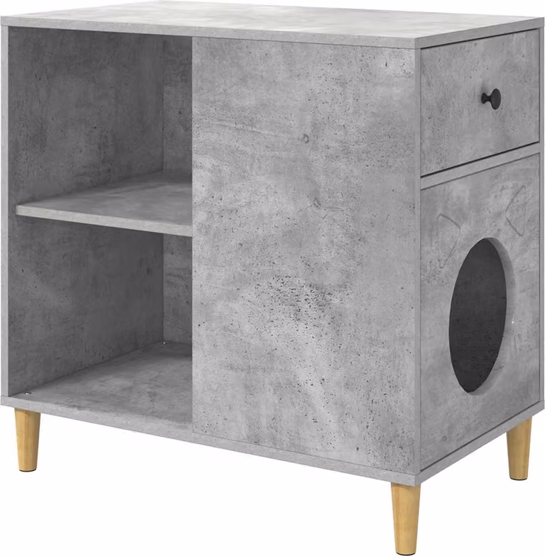 Casa per Gatti Calcestruzzo 72 x 42.5 x 70 cm Legno multistrato