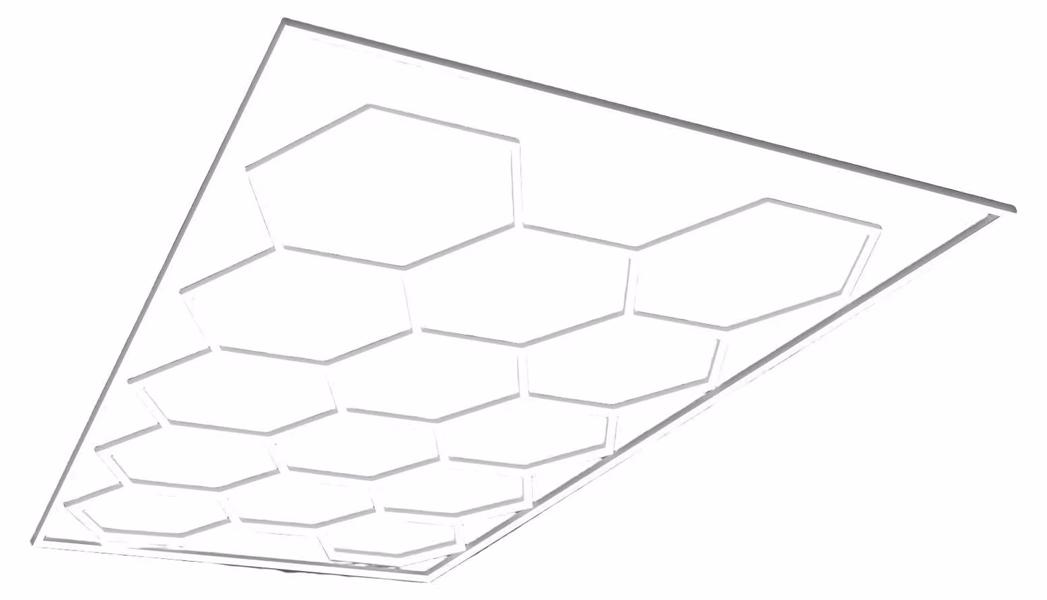 Lampada a soffitto LED - Lampada per garage - Lampada per officina - Illuminazione per cantine - Illuminazione per garage - Design esagonale