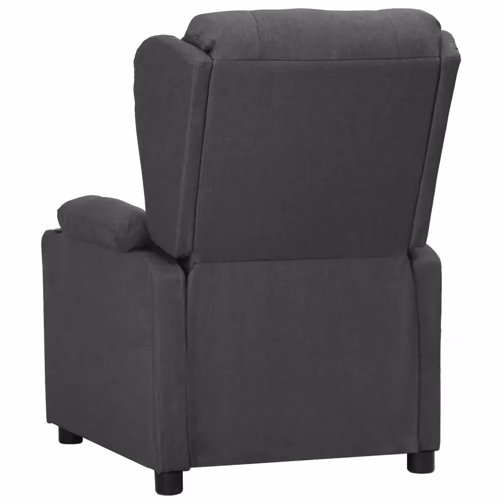 Poltrona Reclinabile Relax vidaXL in Tessuto Grigio con Braccioli e Regolazione Manuale – 2