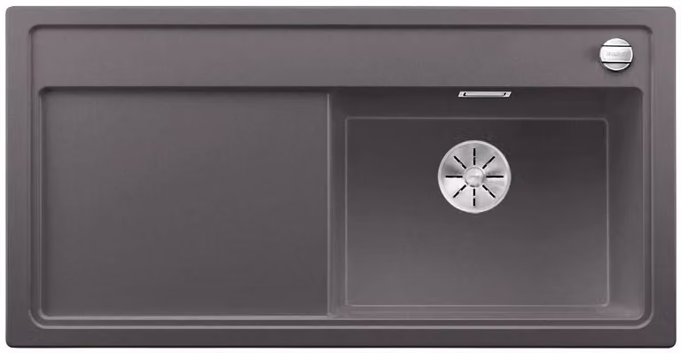 Lavello in Silgranit color perla, dimensioni 75,5x46x25 cm, adatto a mobiletti da 60 cm