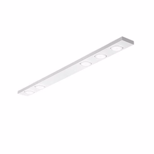 Plafoniera a soffitto Bottone Perenz in metallo bianca, forma rettangolare, per lampadine GX53, IP20