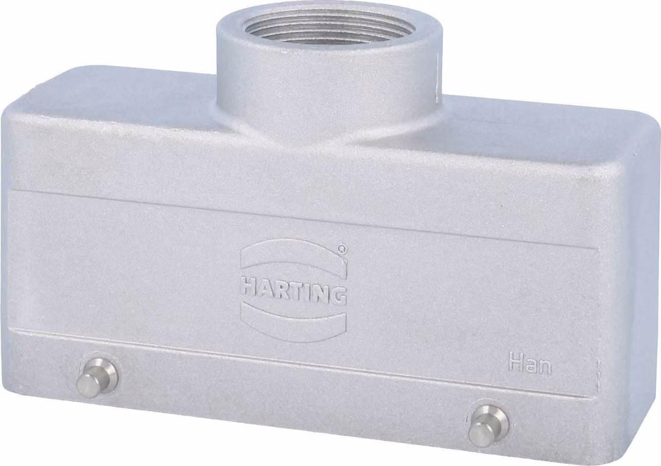 HARTING Han 24B EMC / High Temp Contenitore a manicotto basso, 1xM32 uscita cavo diritta, per 2 staffe (nella parte inferiore)