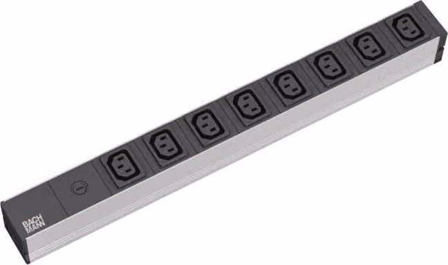 BACHMANN 48,30cm (19") Steckdosenleiste, 8-fach ohne Stecker (333.408)