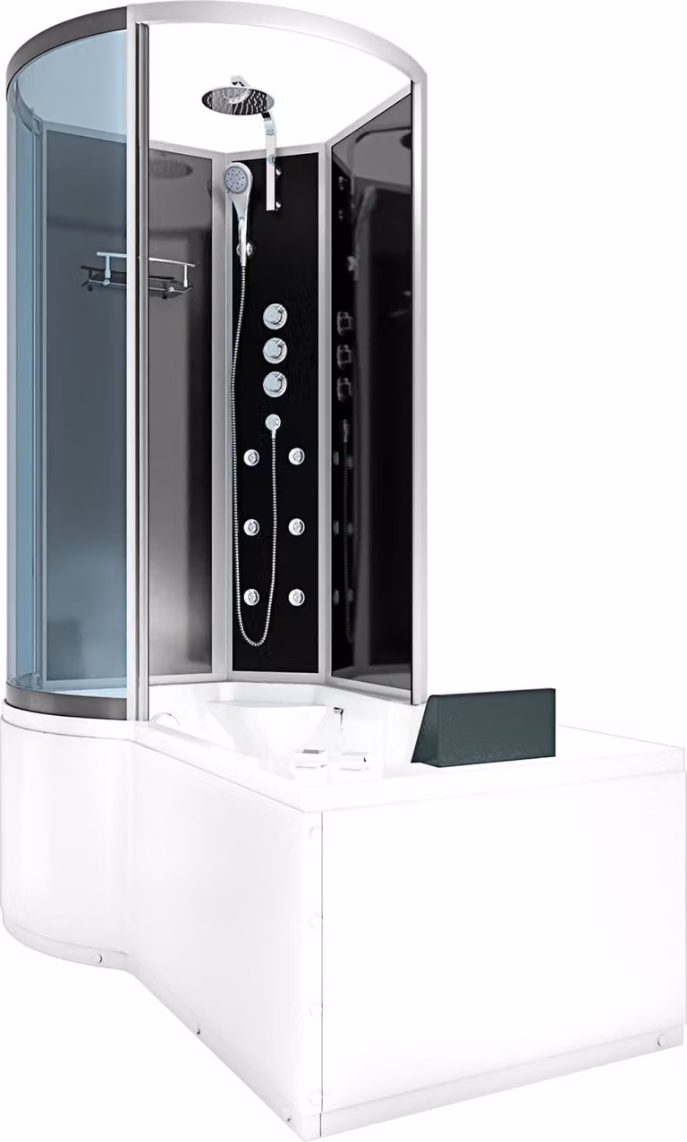 Kombination doccia idromassaggio K50-R32-WP Duschkabine Wanne 100x170 cm