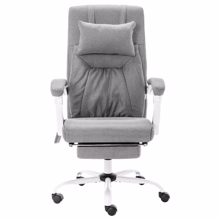 Sedia da ufficio massaggiante in tessuto grigio