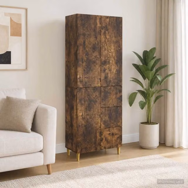 Set di armadi 2 pz Rovere Fumo Legno ingegnerizzato 3416579