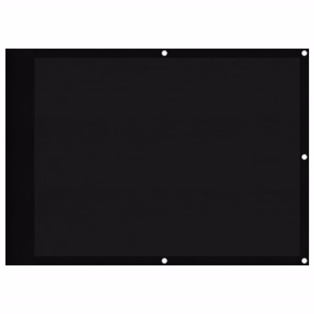 Paravento da Balcone Nero 75x700 cm 100% Poliestere Oxford