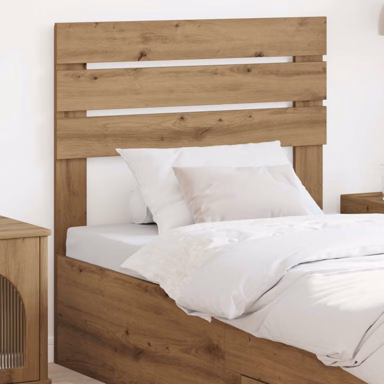 Testiera per letto vidaXL in legno ingegnerizzato Rovere, colore marrone opaco
