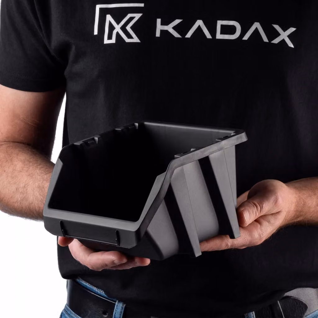 Vassoio organizer in plastica KADAX nero per officina L: 18,7 cm, P: 15,8 cm, H: 11,4 cm – 2
