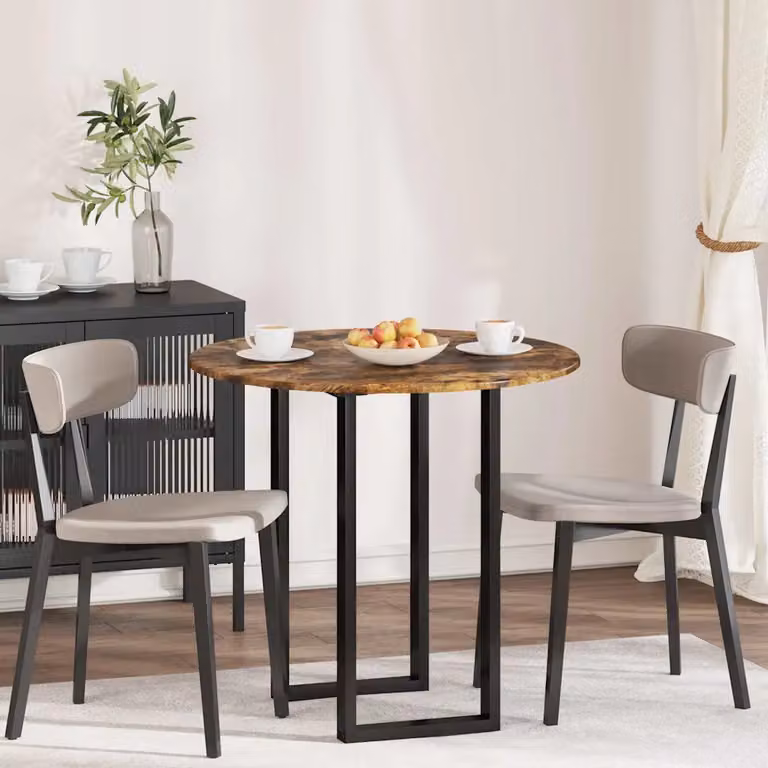 Piano del tavolo rotondo vidaXL in legno ingegnerizzato color marrone rovere, Ø 80 cm, H 1,5 cm