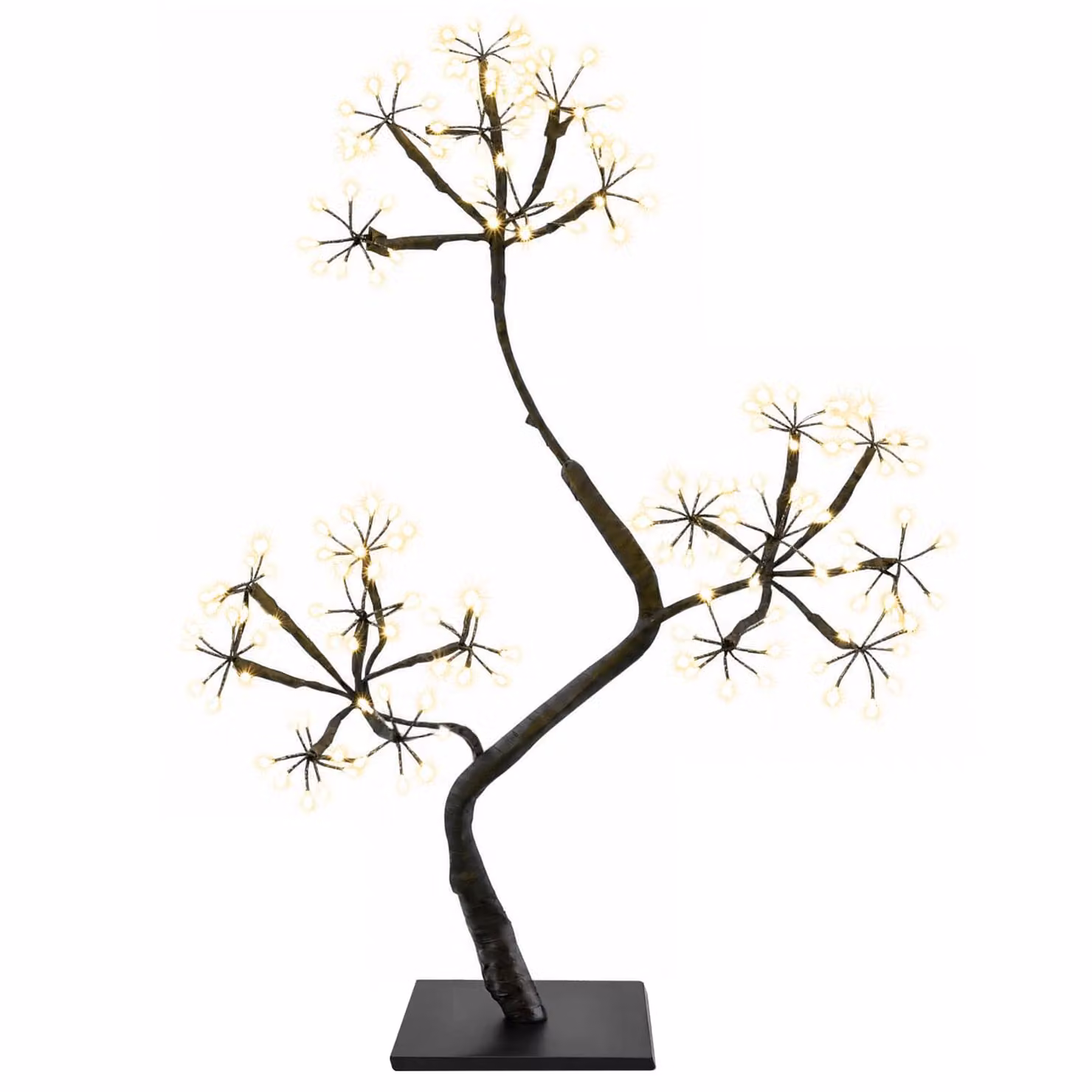 vidaXL Albero di Natale a LED a forma di S 2 pz Nero 45 cm Plastica