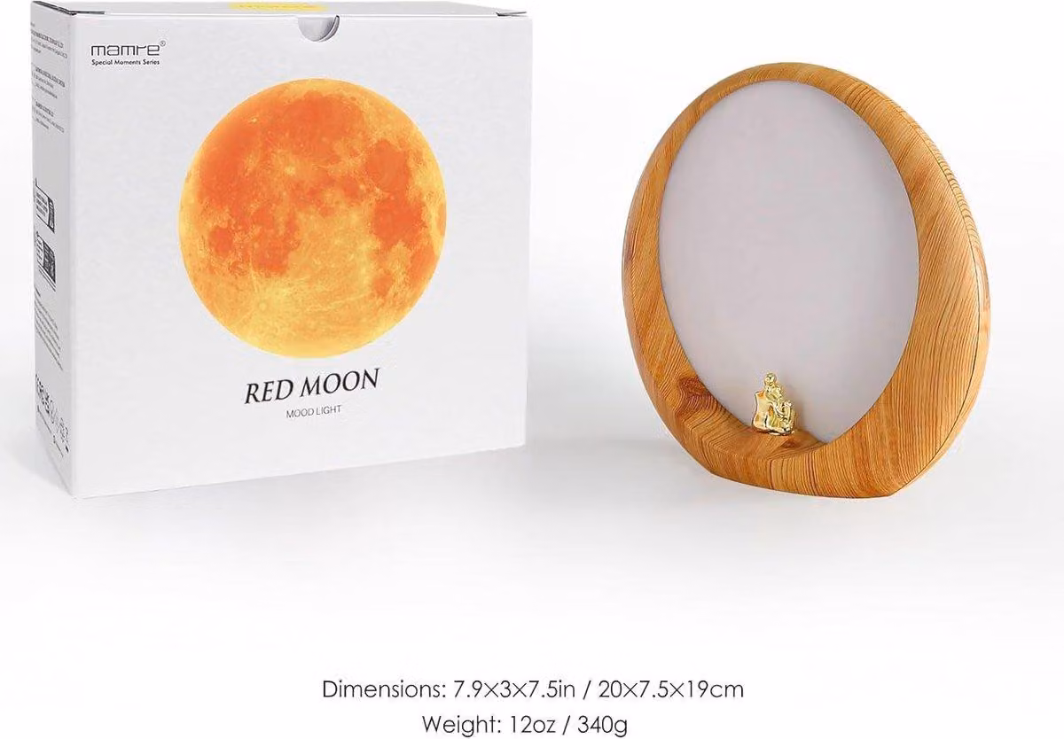 Lampada da notte - Lampada a forma di luna - Lampada da tavolo a LED - Illuminazione