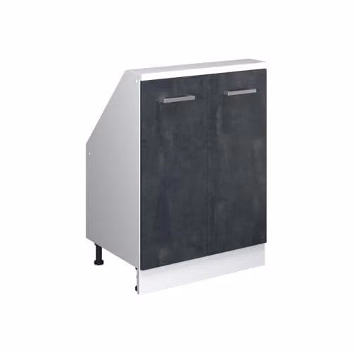 Vicco Mobile sottotetto Rion, Calce nera/Bianco