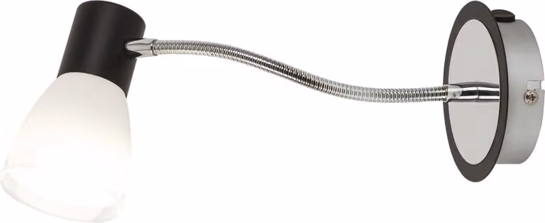 Lampada da parete con interruttore su braccio flessibile E14 nero Ati 5975 Rabalux