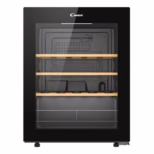 Cantinetta per vino Candy Divino CWC023 nera con porta reversibile e controllo app, capacità 23 bottiglie, L: 47,5 cm, P: 45,6 cm, H: 63,0 cm – 2