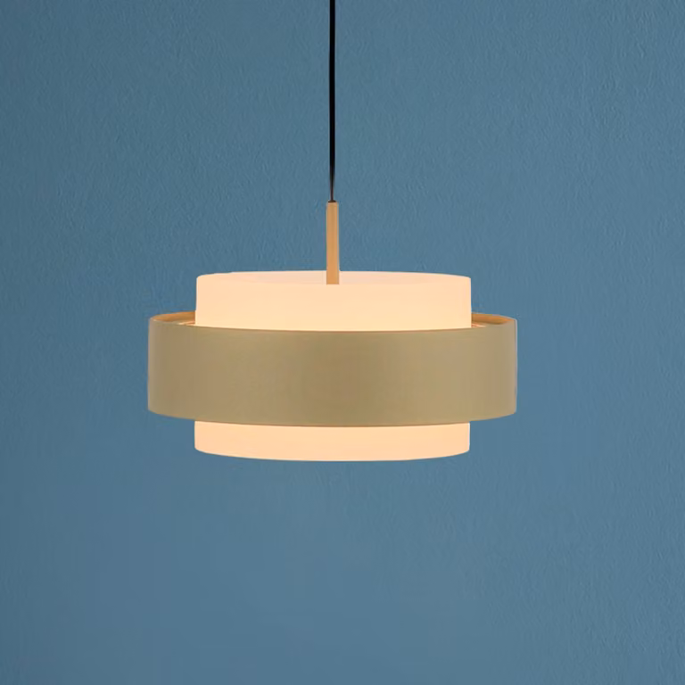 Schöner Wohnen SCHÖNER WOHNEN Lampada LED a sospensione Elmo, Sandbrise, 1 dimmerabile, Crema / Ambra, Soggiorno / Sala da pranzo, Metallo, Moderno