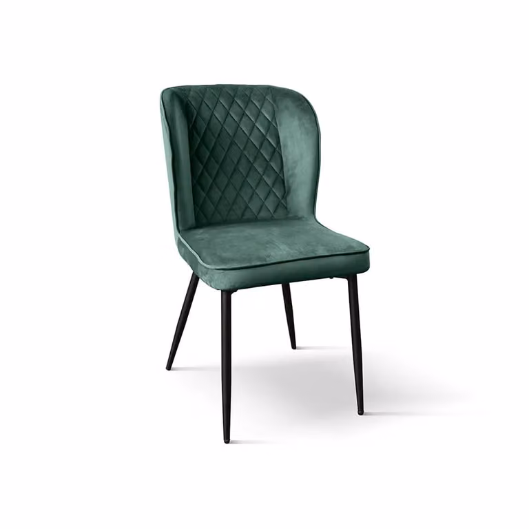 Set di 4 sedie SOHO effetto velluto verdi