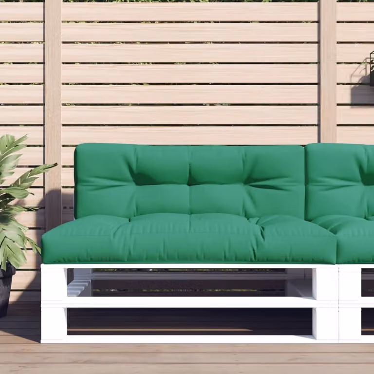 vidaXL Cuscino per Pallet Verde in Poliestere, Resistente ai Raggi UV e Idrorepellente, L/P/H: 120 x 40 x 12 cm