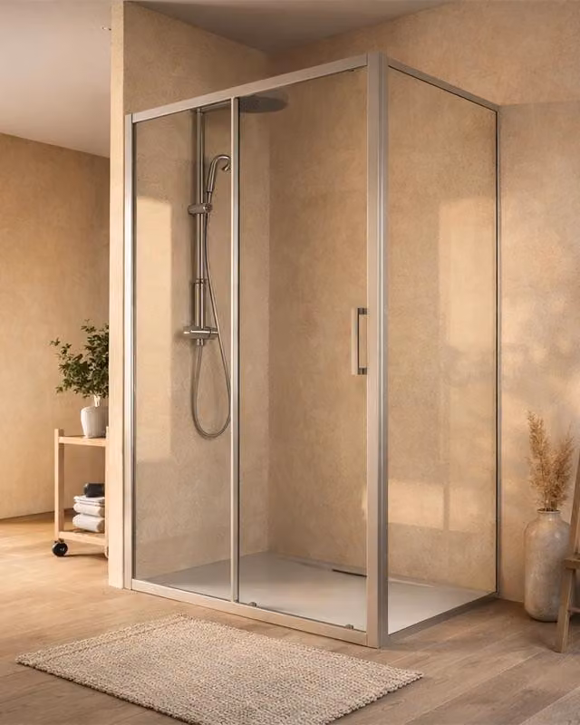 Box doccia 80x160 Marsiglia un anta scorrevole reversibile trasparente H 195 cromo