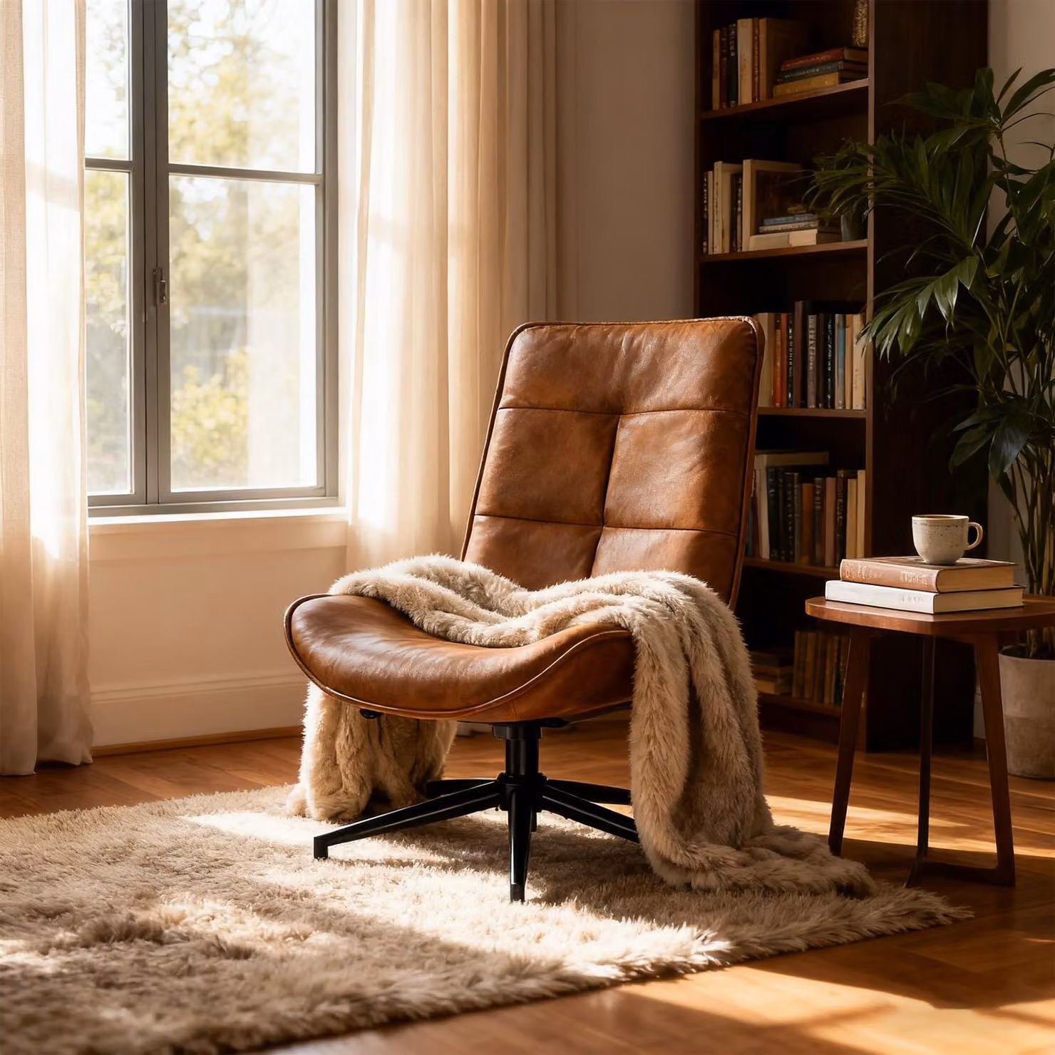 POLTRONA Cosy Relax: poltrona reclinabile, comoda e girevole, regolabile in altezza, ideale per il soggiorno, design moderno
