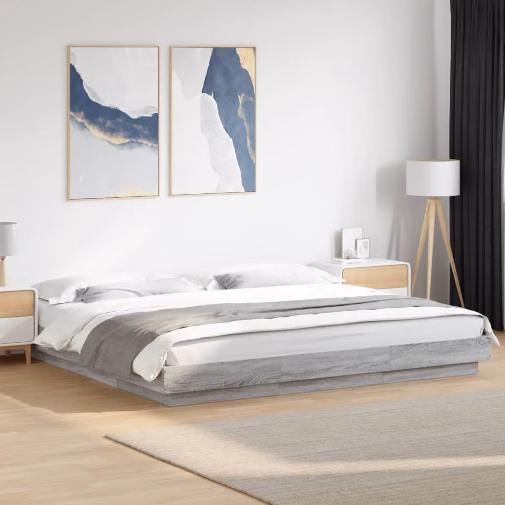 Giroletto vidaXL in legno multistrato grigio Sonoma 200x200 cm – 1
