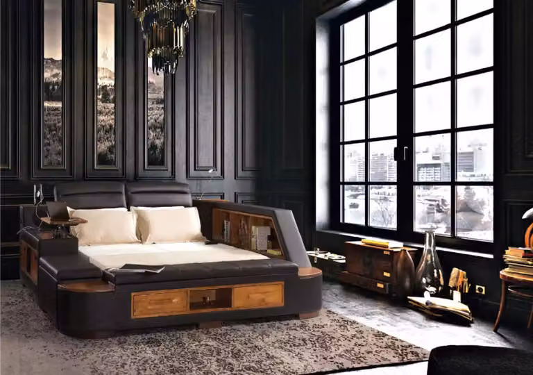 Multifunktion Bett Doppelbetten Modernes Bettgestell Betten 200x200cm Hotel
