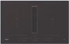 Piano cottura a induzione con aspirazione integrata Whirlpool 6 SENSO WVH80FFB01 Black Larghezza: 80 cm