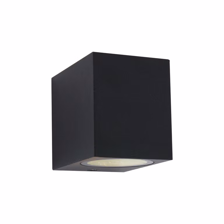 Lampada da esterno a LED, in metallo, resistente alle intemperie, nera, H 8cm