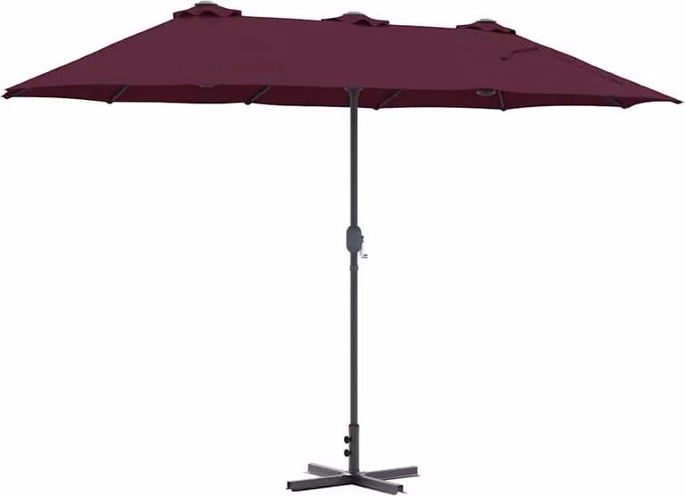Ombrello da giardino Rosso Bordeaux 370 x 197 x 239 cm