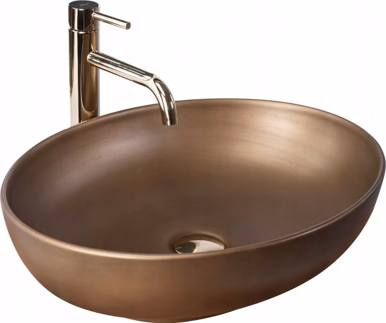 Lavabo da appoggio Lavabo ovale Oro
