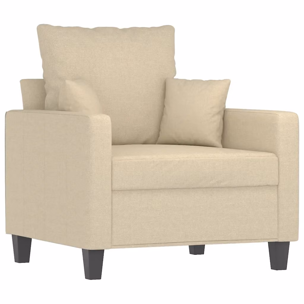 Poltrona relax moderna in tessuto beige con struttura in metallo e braccioli – 2