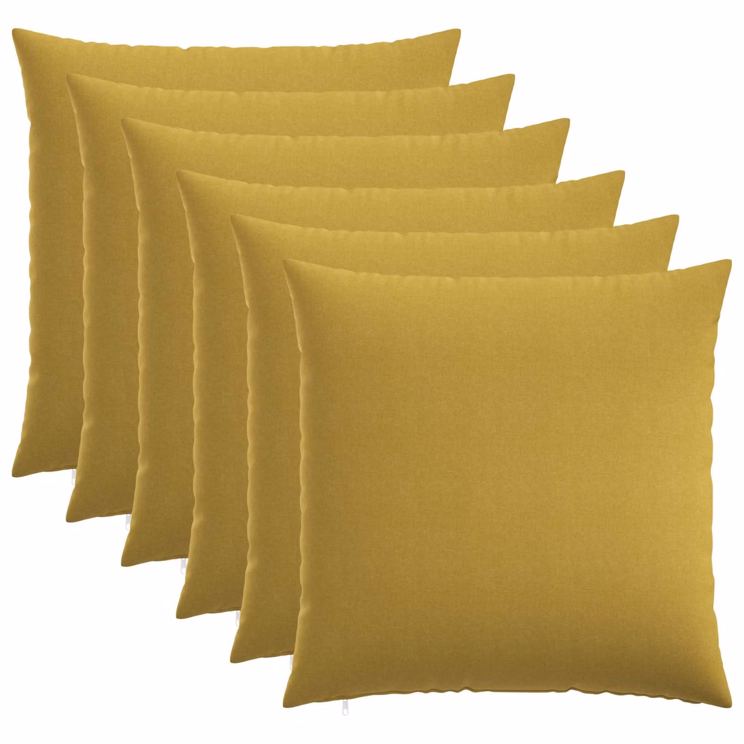 Set di 6 federe vidaXL HEERLEN in tessuto verde chiaro e giallo, forma quadrata, 55 x 55 cm