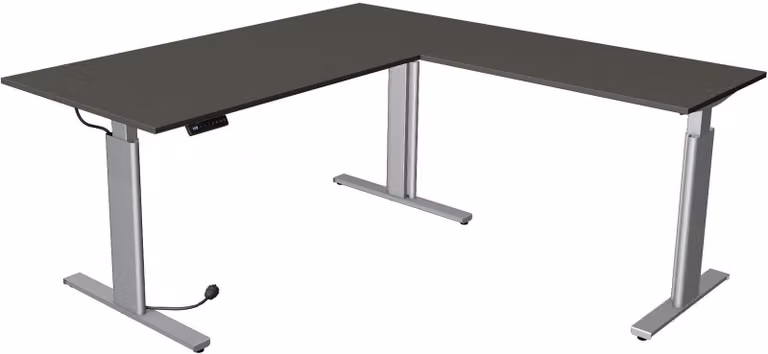 Kerkmann 2344 Kerkmann Move 3 höhenverstellbarer Schreibtisch anthrazit L-Form