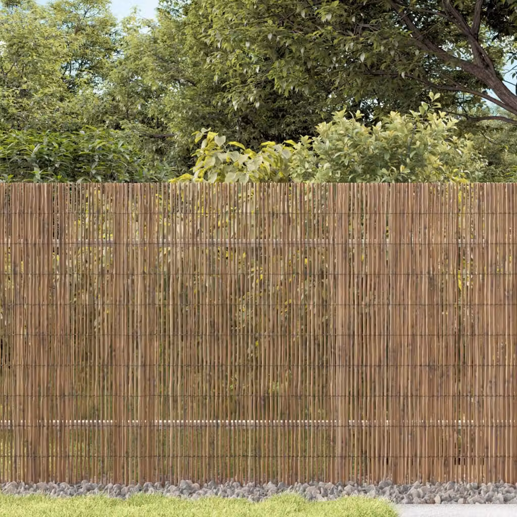 Recinzione da giardino intrecciata vidaXL in giunco marrone, L: 500 cm, H: 90 cm