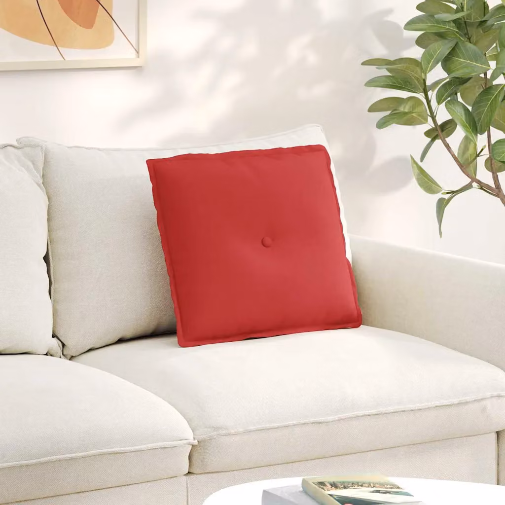 Cuscino per schiena vidaXL rosso in poliestere L 50 x P 19 x H 45 cm