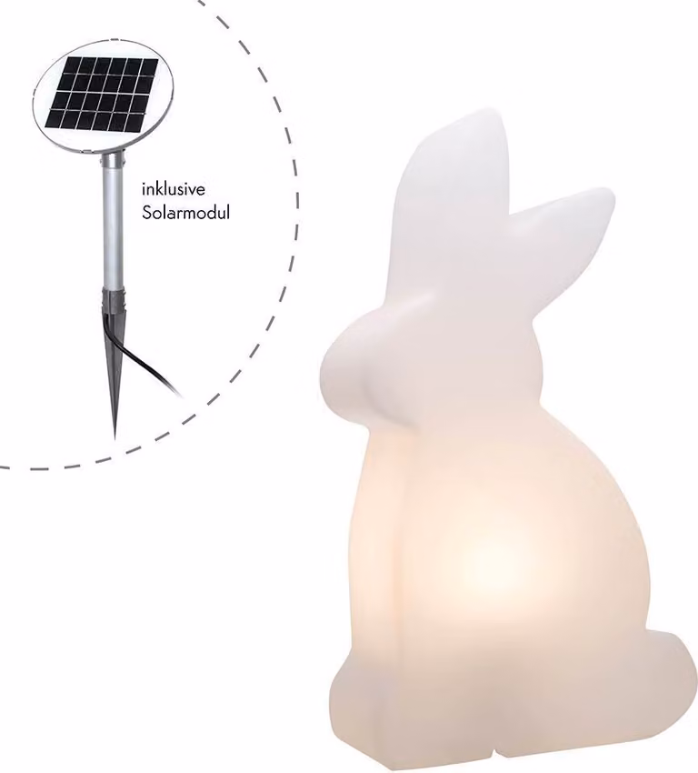 Luce da giardino "Shining Rabbit Solar" 70 incl. unità solare LED Bianco caldo