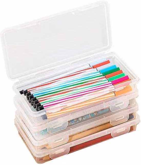 Organizer da scrivania - Trasparente - 4 pezzi - Senza BPA