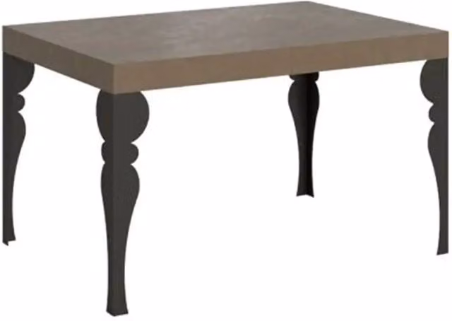 Tavolo allungabile moderno Itamoby rettangolare beige e antracite con piano in MDF laminato opaco
