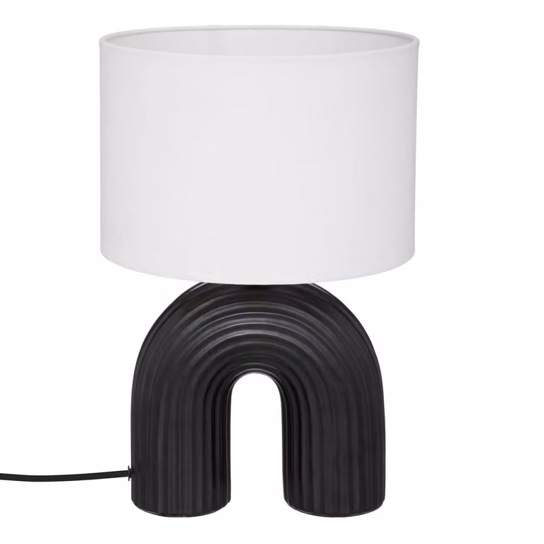 Lampada con paralume Eidel e base in Vetroceramica, 40,5 cm
