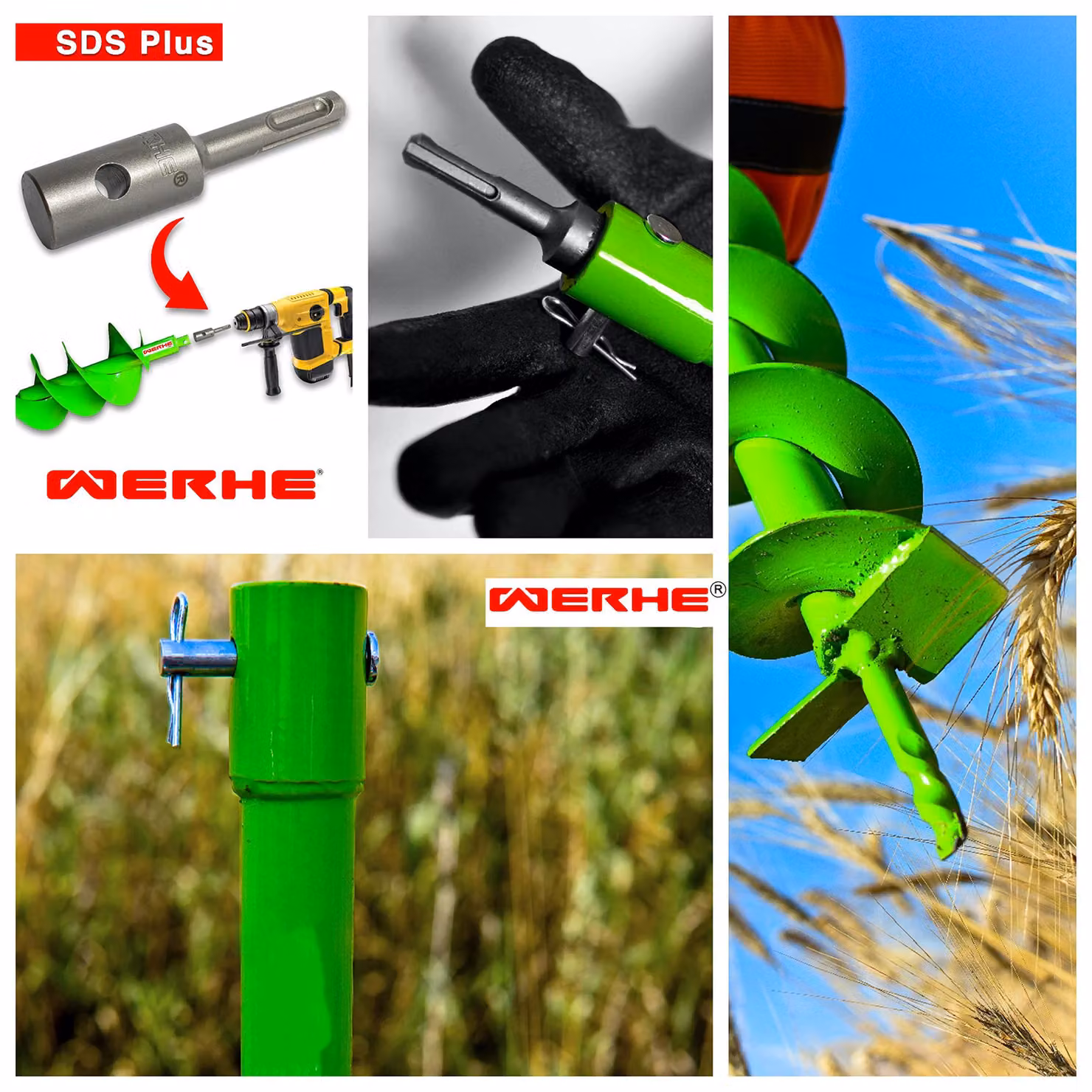 Trapano a percussione SDS Plus, diametro 100 mm, per lavori di giardinaggio