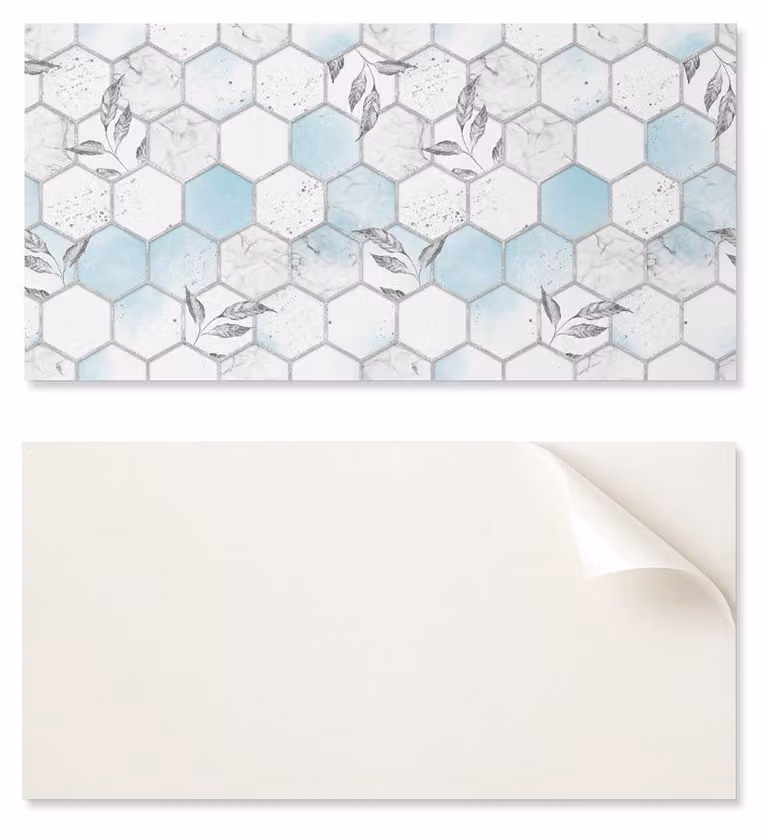 Pannello decorativo autoadesivo in vinile, dimensioni 120x60 cm, motivo a esagoni