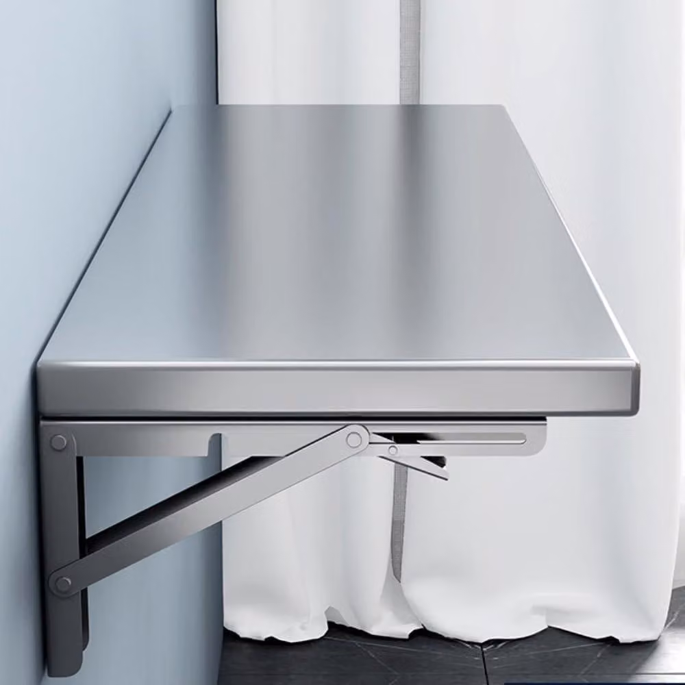 Mensola a parete pieghevole in acciaio inossidabile, di medie dimensioni, ideale per carrelli di servizio, cucina, ristorante, garage, lavanderia e ripostiglio, dimensioni 59,9 x 40,6 cm