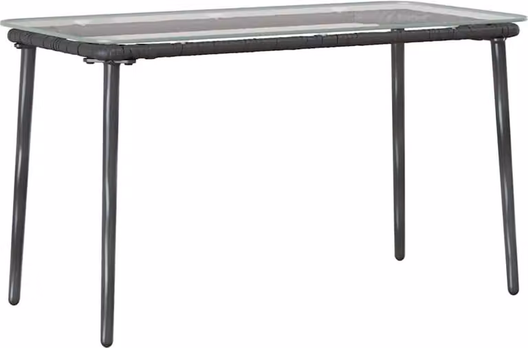 Tavolo da Giardino Nero 80 x 40 x 45 cm polyrattan