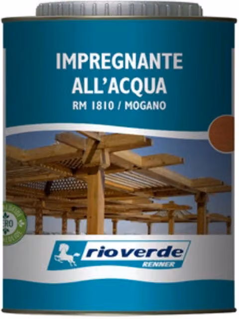 Set di 6 flaconi di impregnante per legno Renner Rioverde Rm 1810 colore Mogano, 0,75 l l'uno